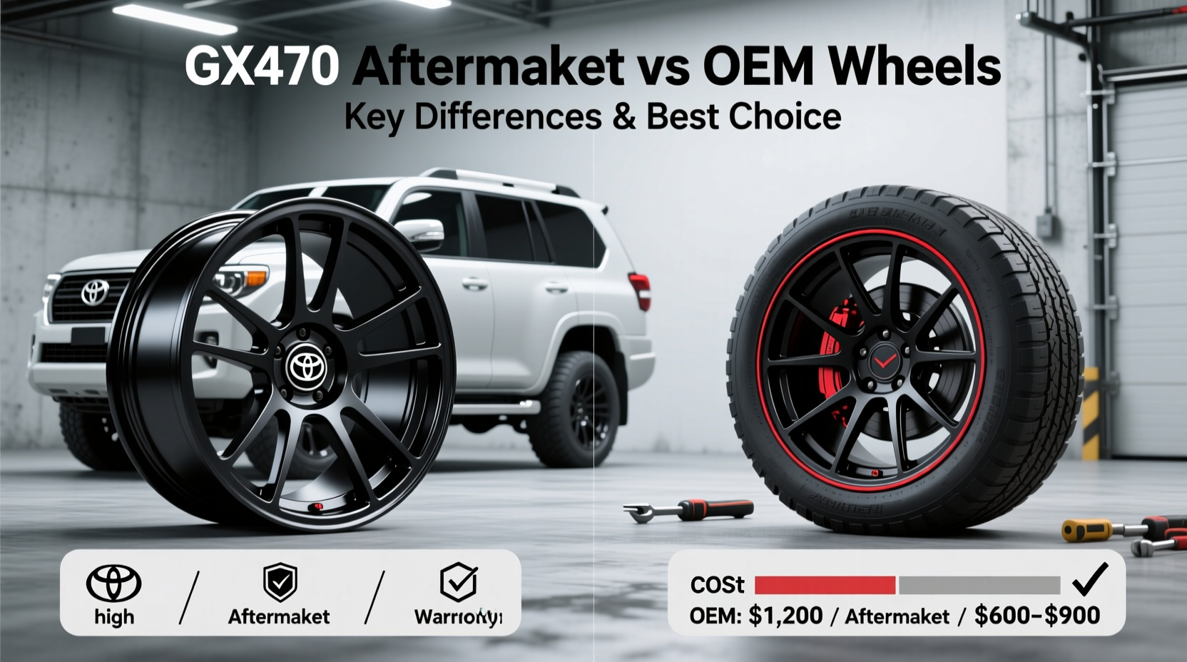 gx470 aftermarket vs oem wheel