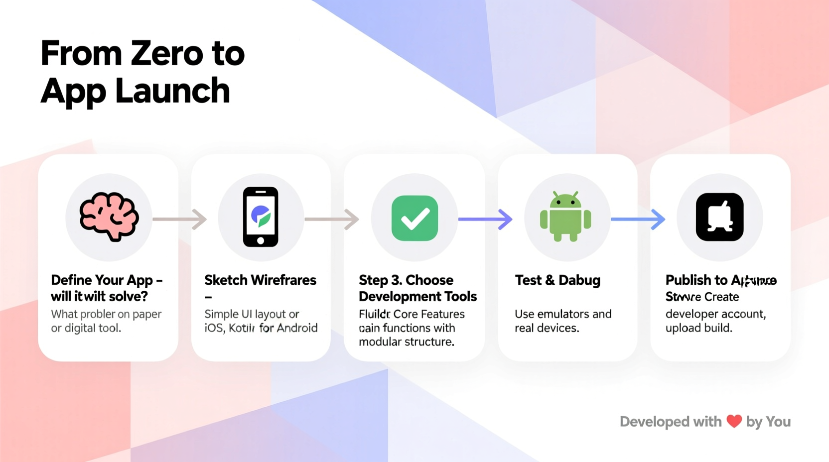 step by step guide to developing your first cell phone application from scratch