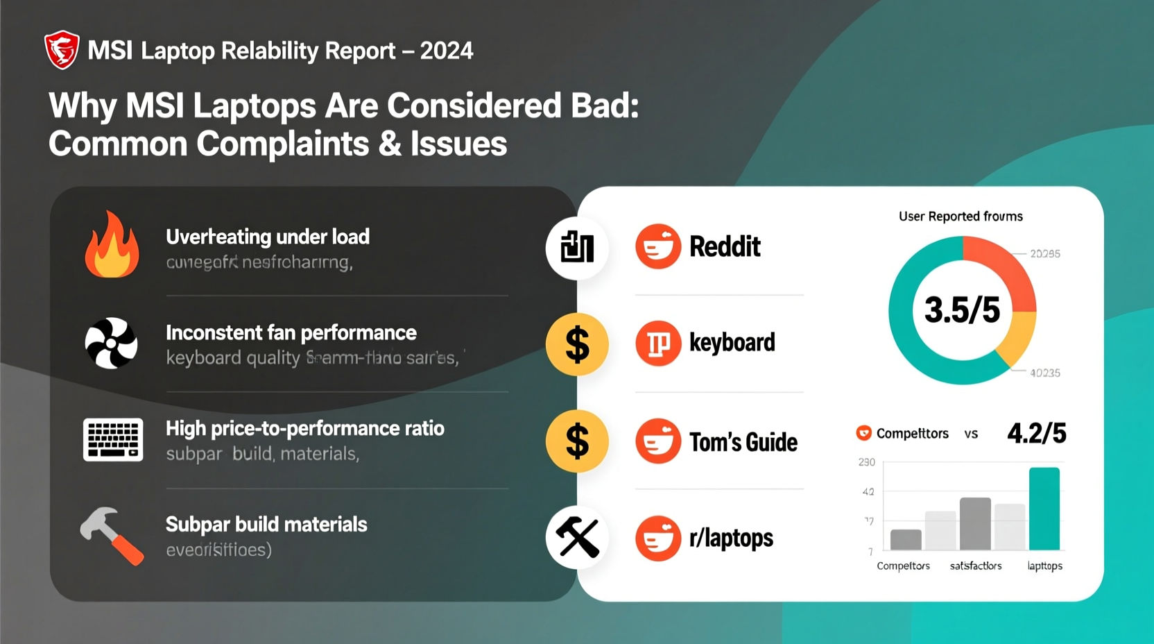 why are msi laptops considered bad common complaints issues
