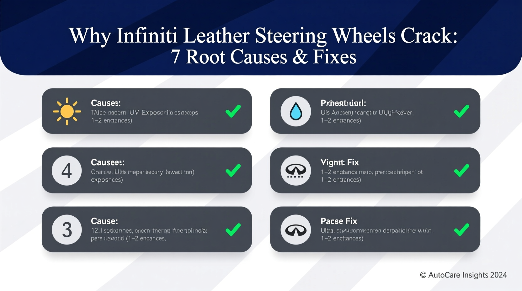 infiniti leather wheel cracking reasons