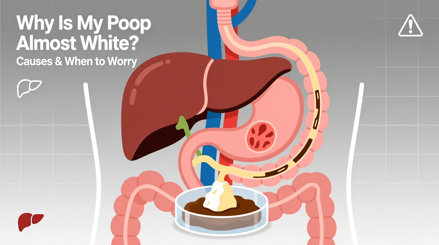 why is my poop almost white causes when to worry