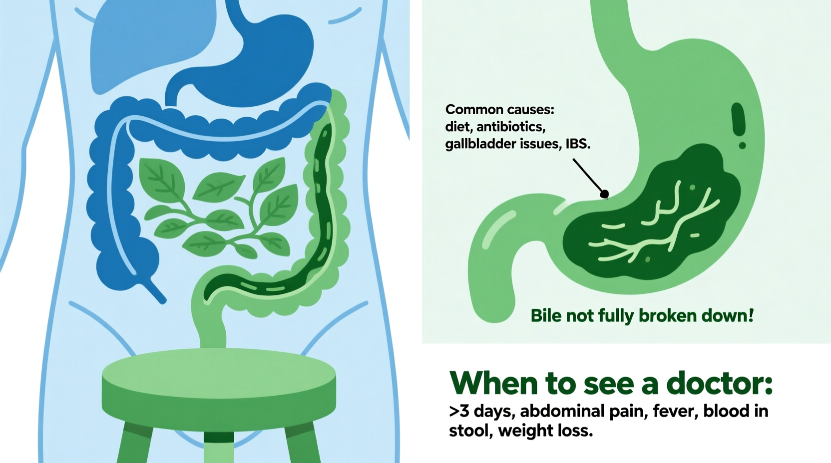 why is my poop green causes concerns when to see a doctor 2