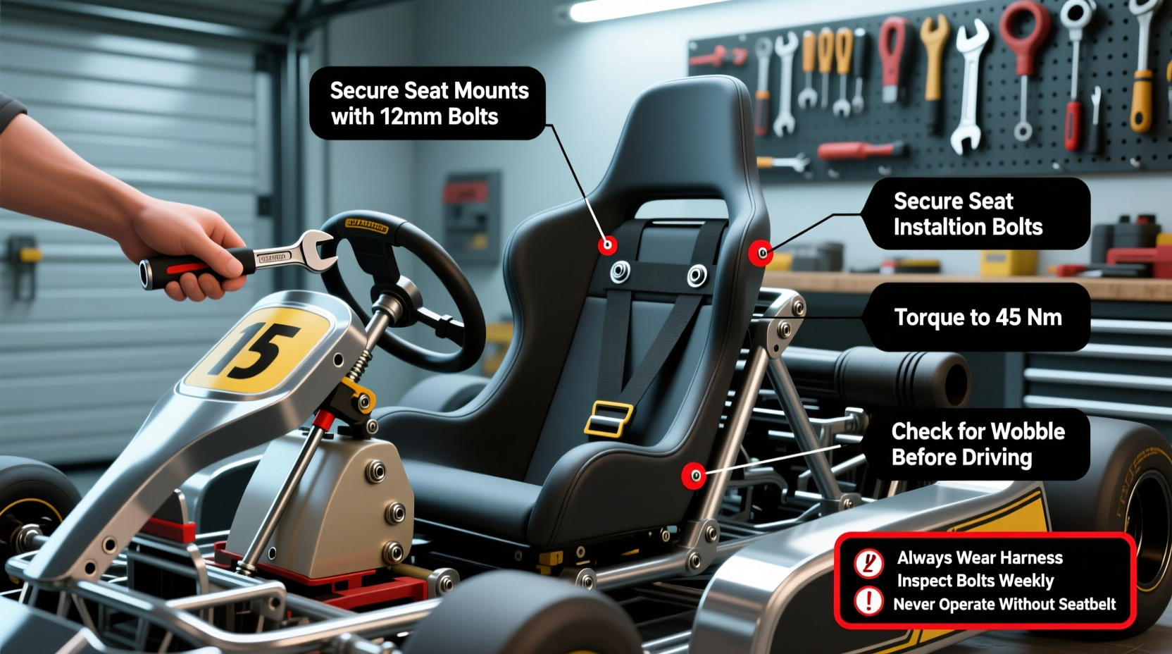 diy go kart seat install