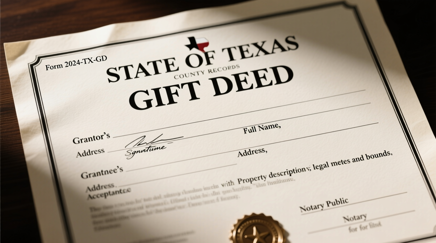 texas gift deed form easily transfer property ownership