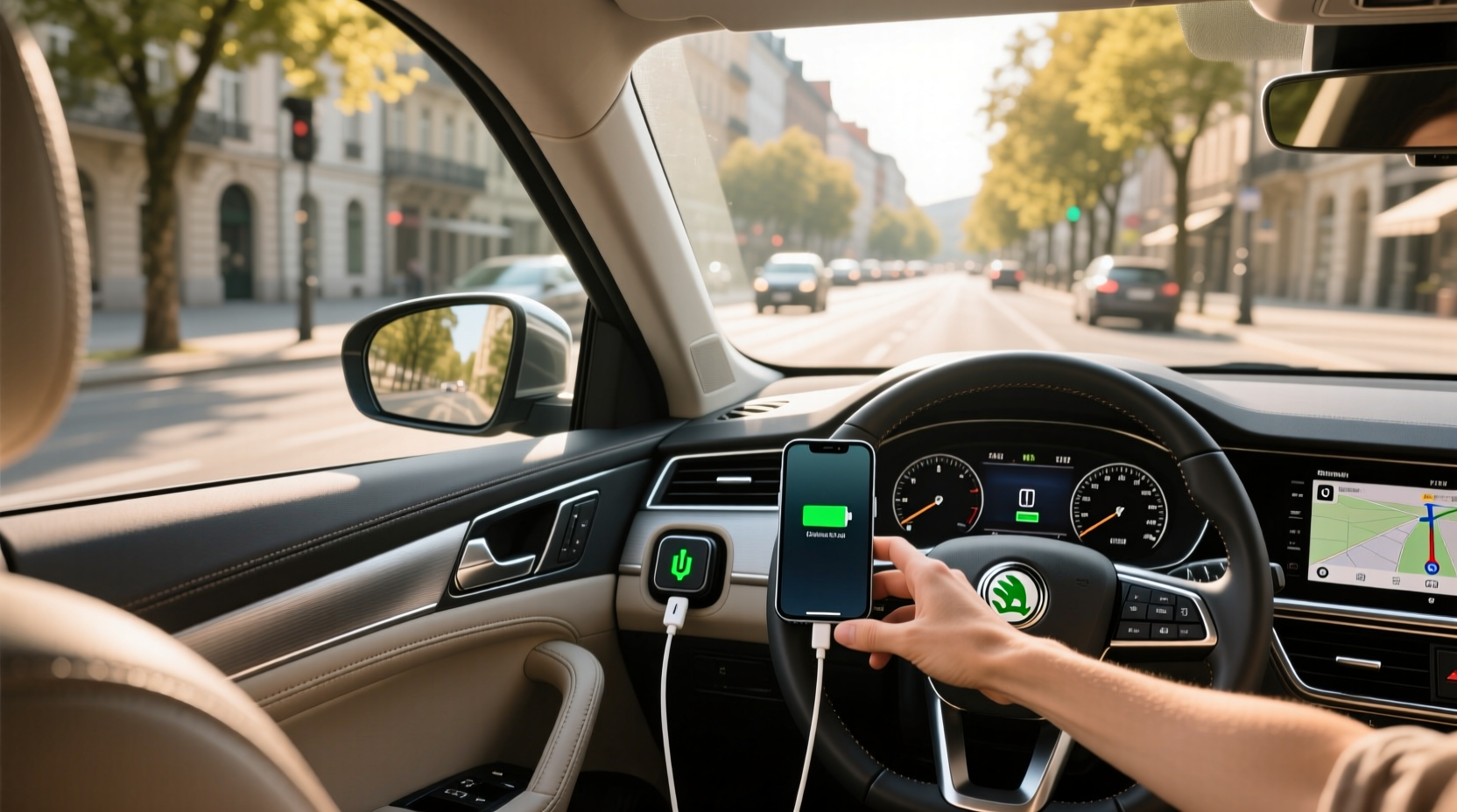How to choose usb charger skoda,How to charge phone in Skoda Octavia?
