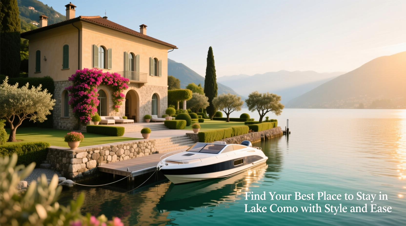 find your best place to stay in lake como with style and ease