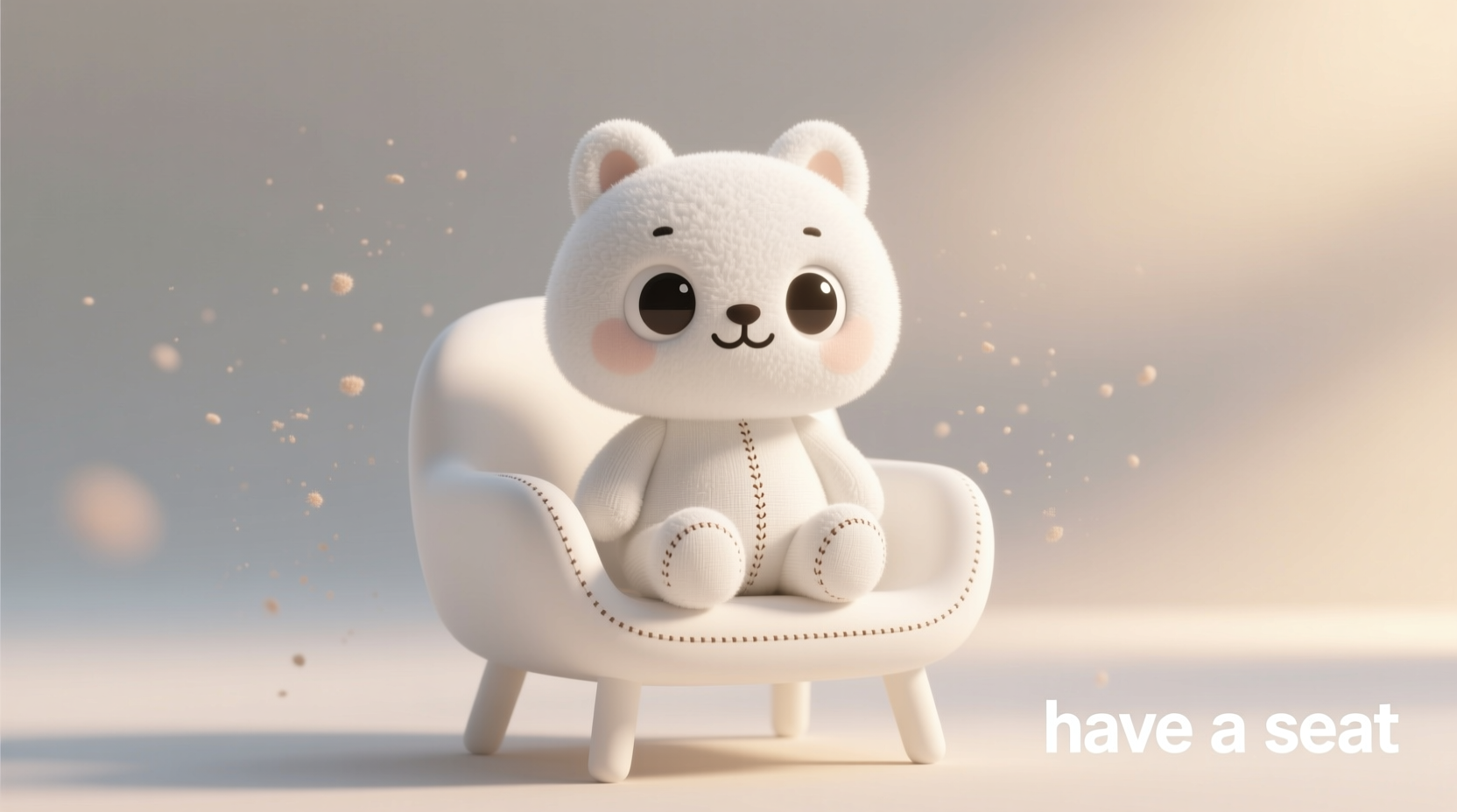 have a seat white labubu