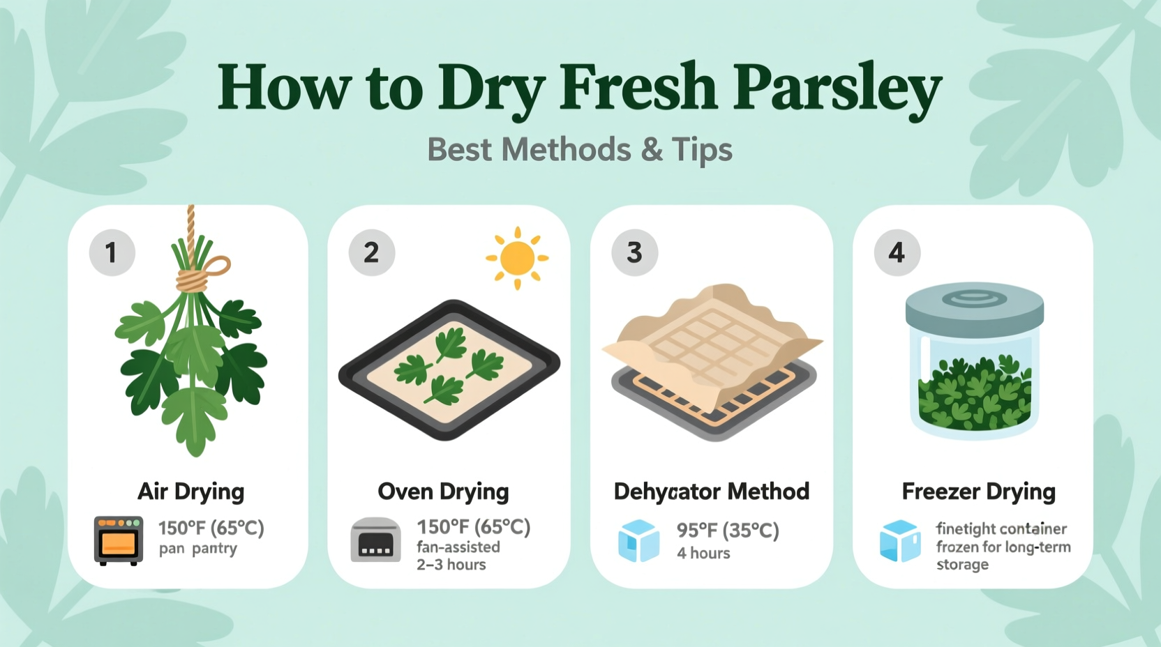 how do you dry fresh parsley