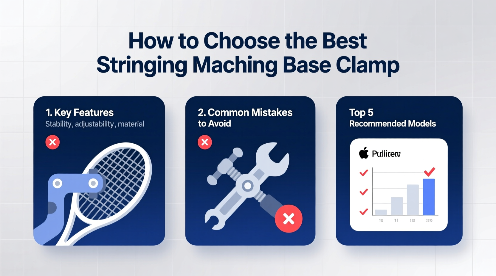 stringing machine base clamp