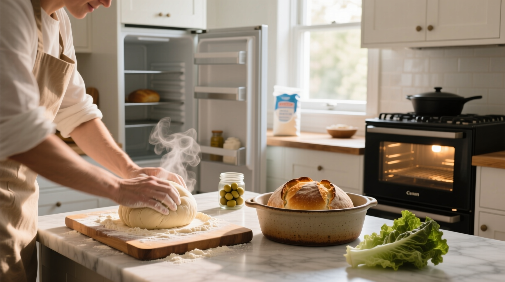 clean out your fridge by baking some bread