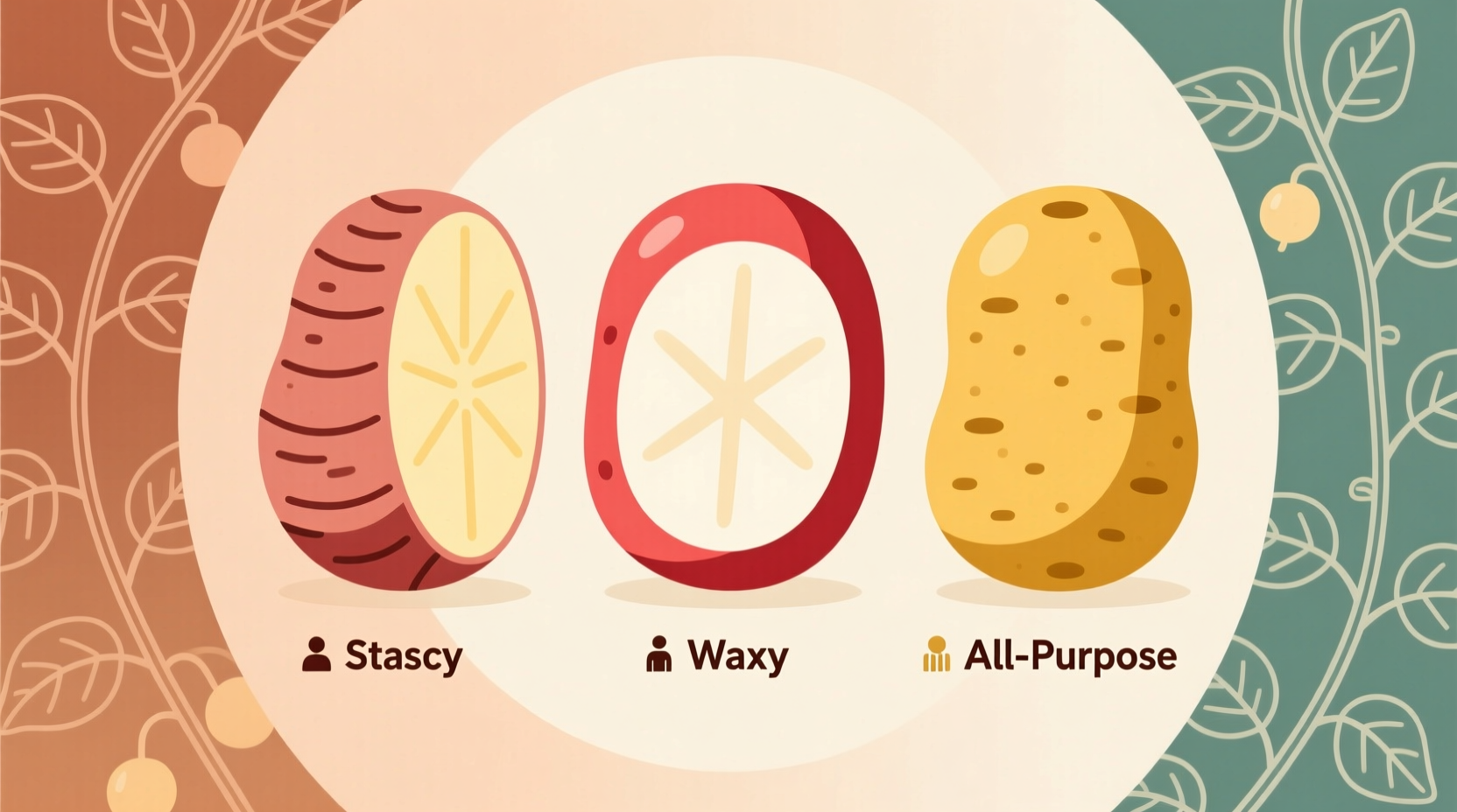 potato guide starchy waxy all purpose