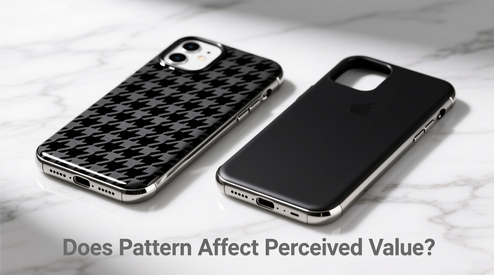 houndstooth vs solid color phone case does the pattern make it look cheap
