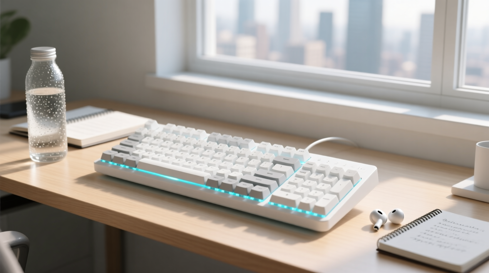 white keyboard