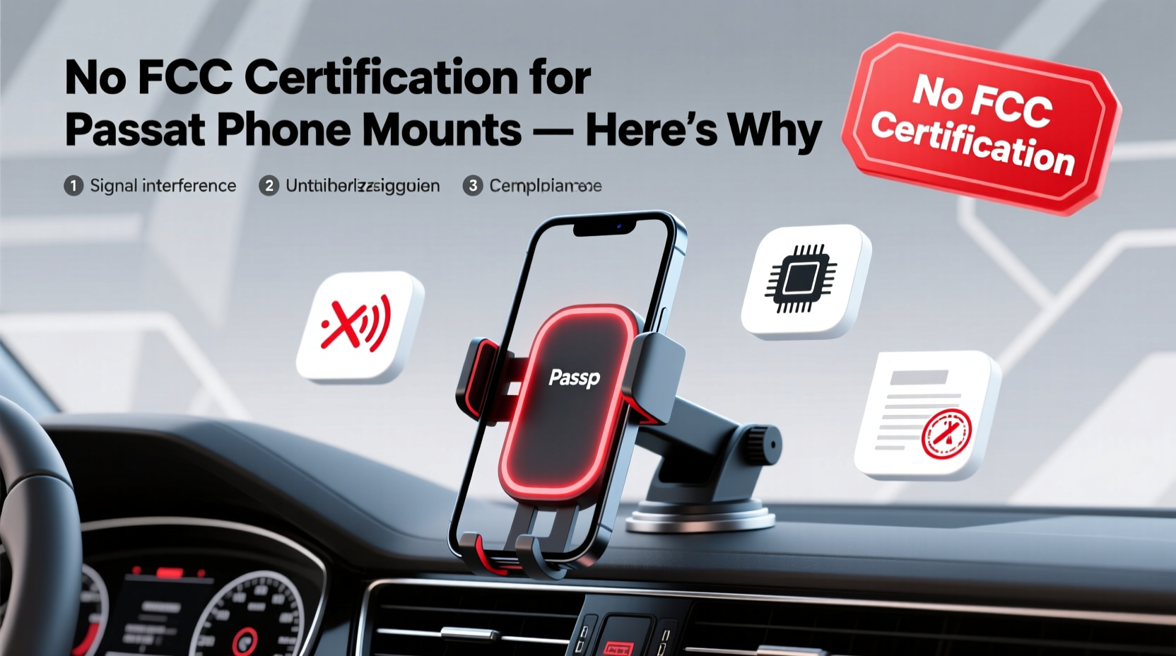 passat phone mount safety fcc