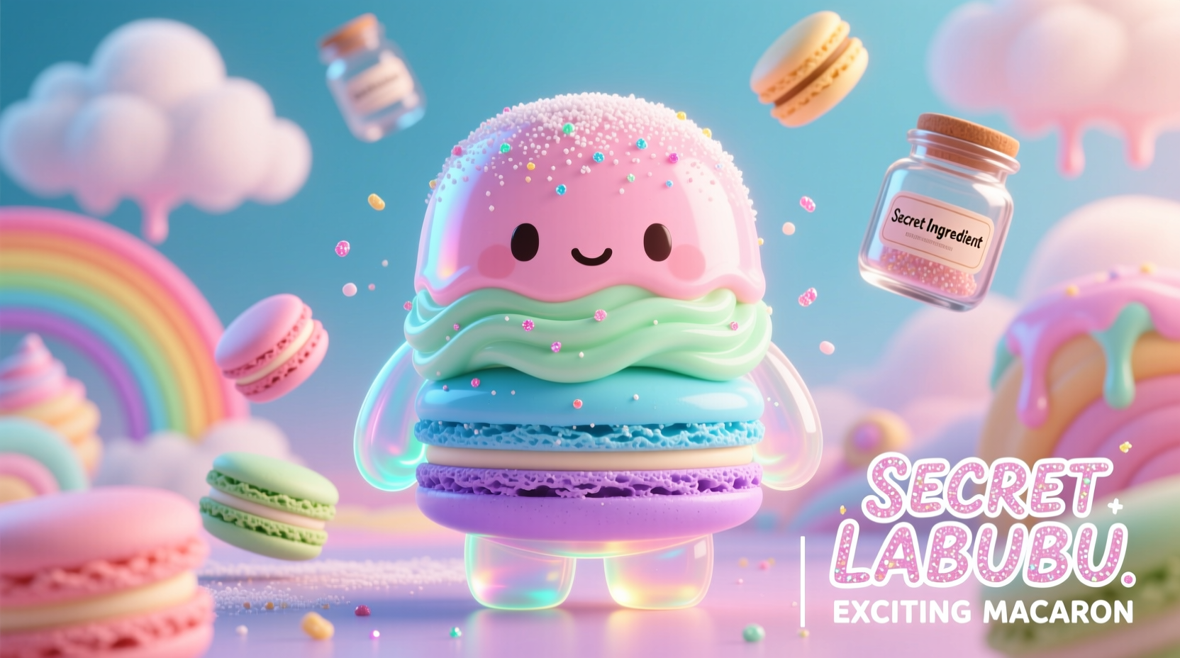what color is the secret labubu in exciting macaron