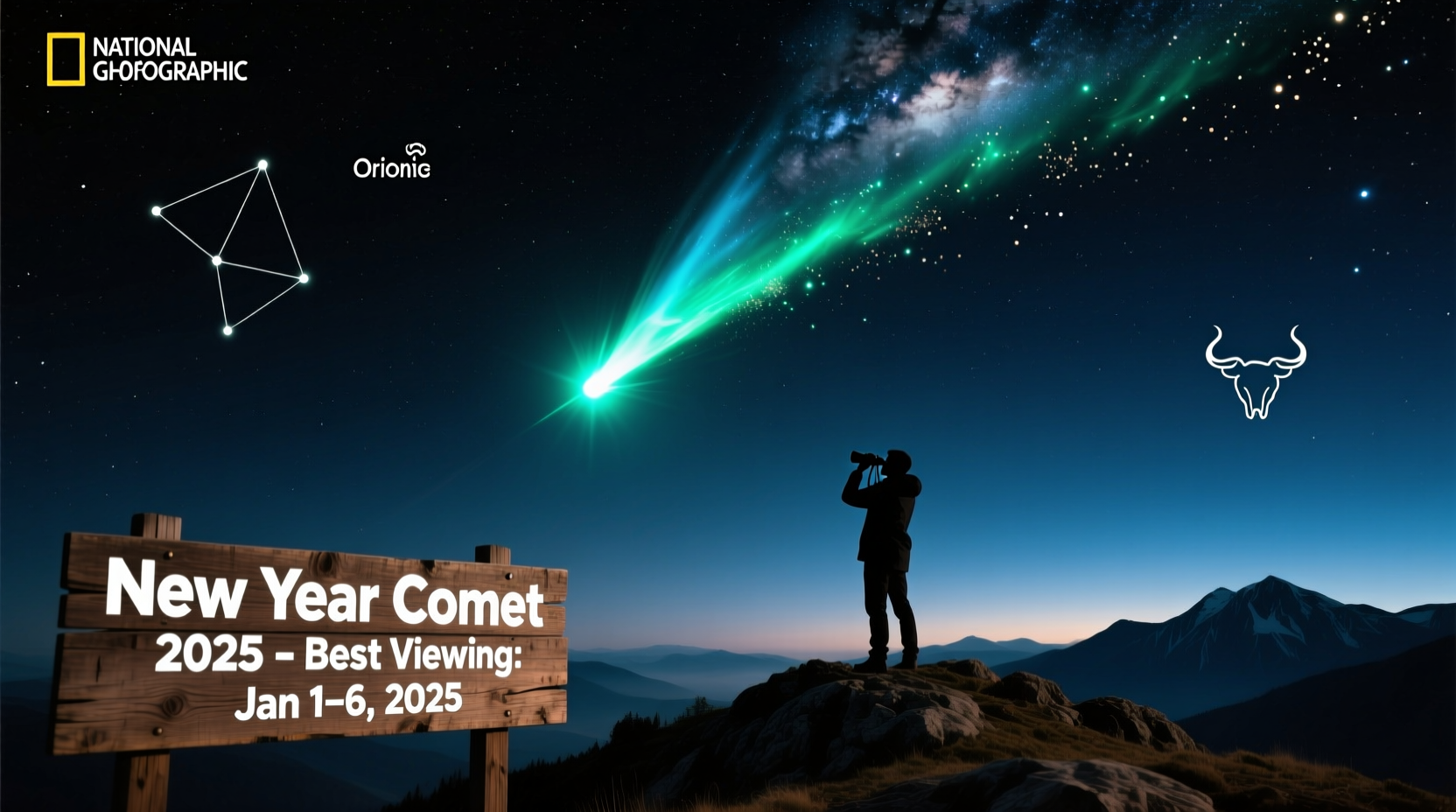 how to see the new year comet