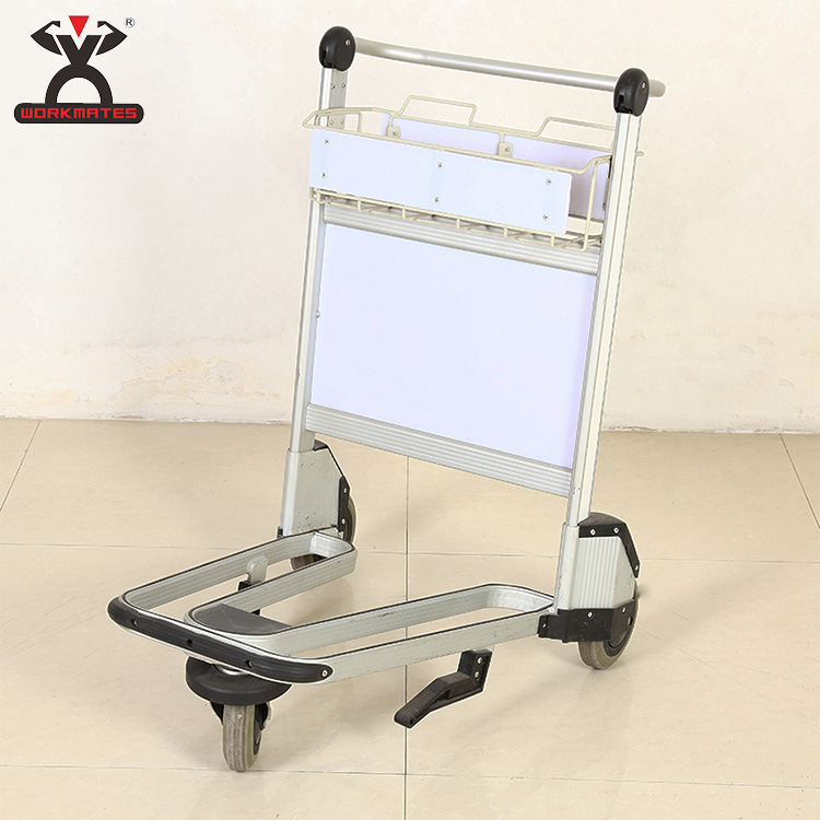 4 Inch Platform Trolley Push Cart with Safety Hand Brake System
