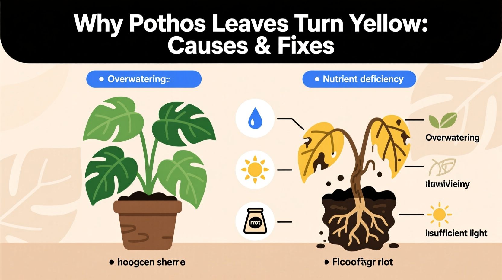 Why Pothos Leaves Turn Yellow: Causes & Fixes