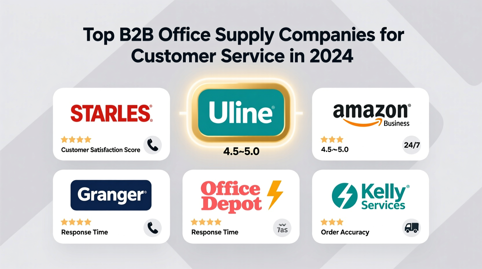 which b2b office supply company has the best customer service