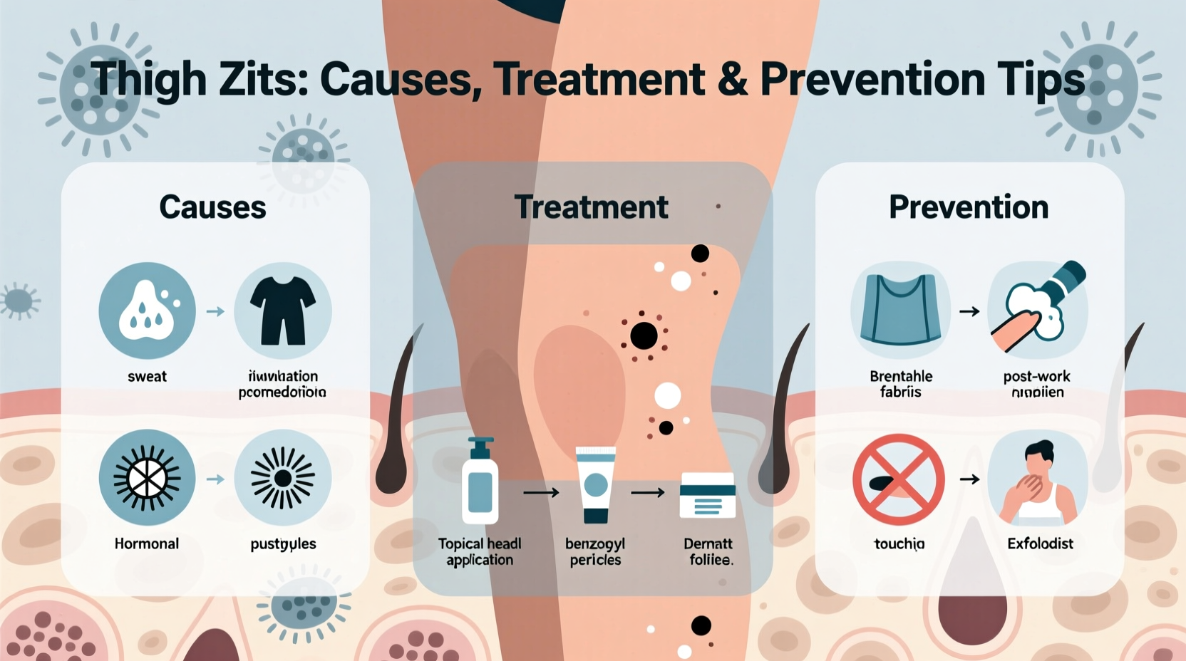 thigh zits causes treatment and prevention tips
