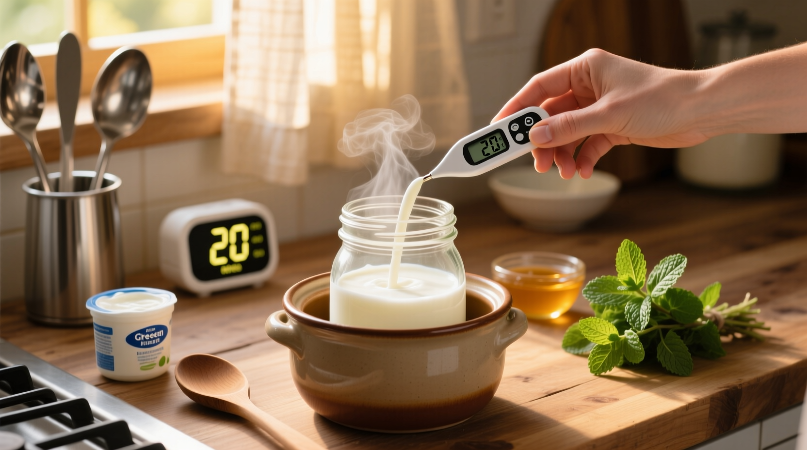 make homemade yogurt with 20 minutes of effort