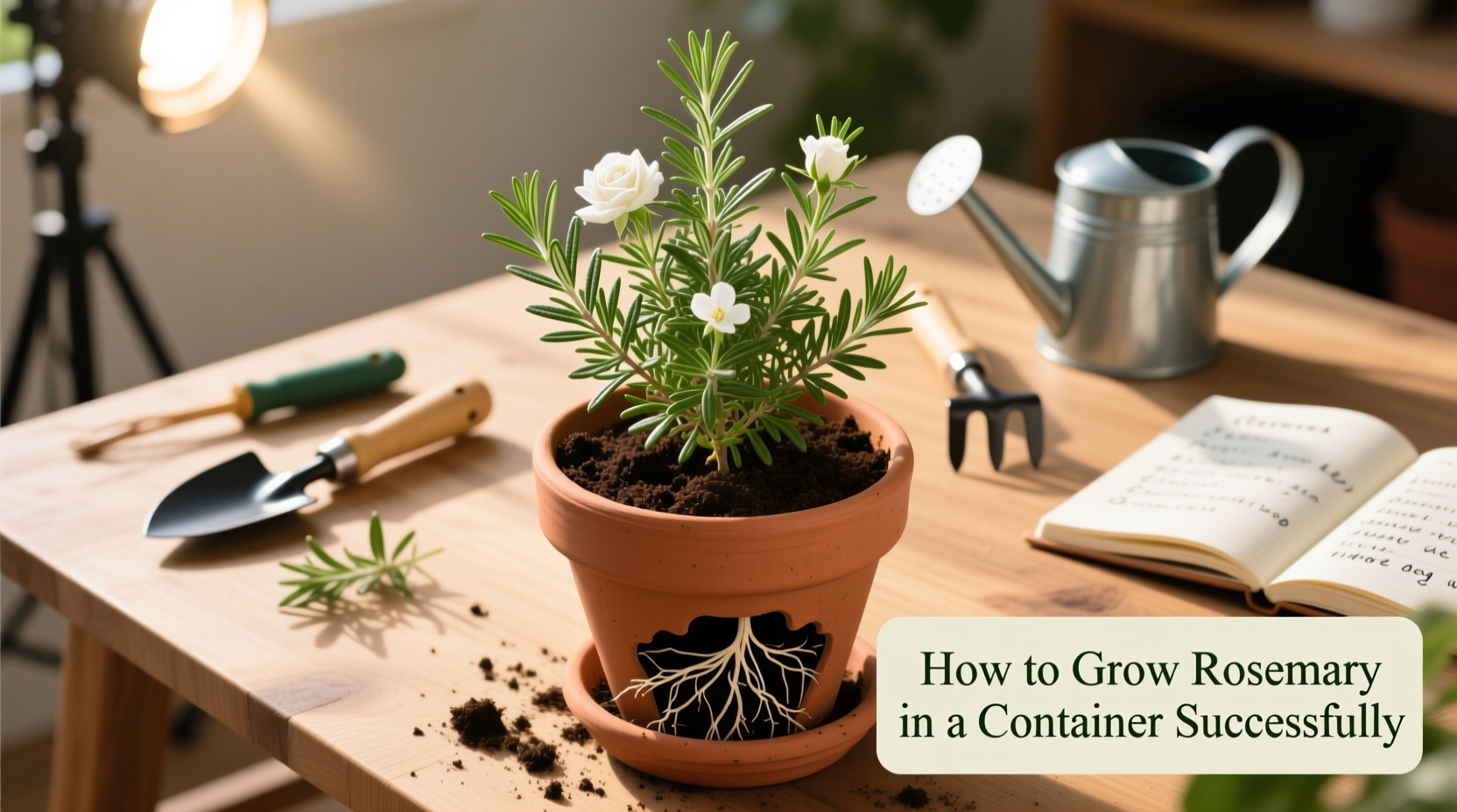 how to grow rosemary in a container
