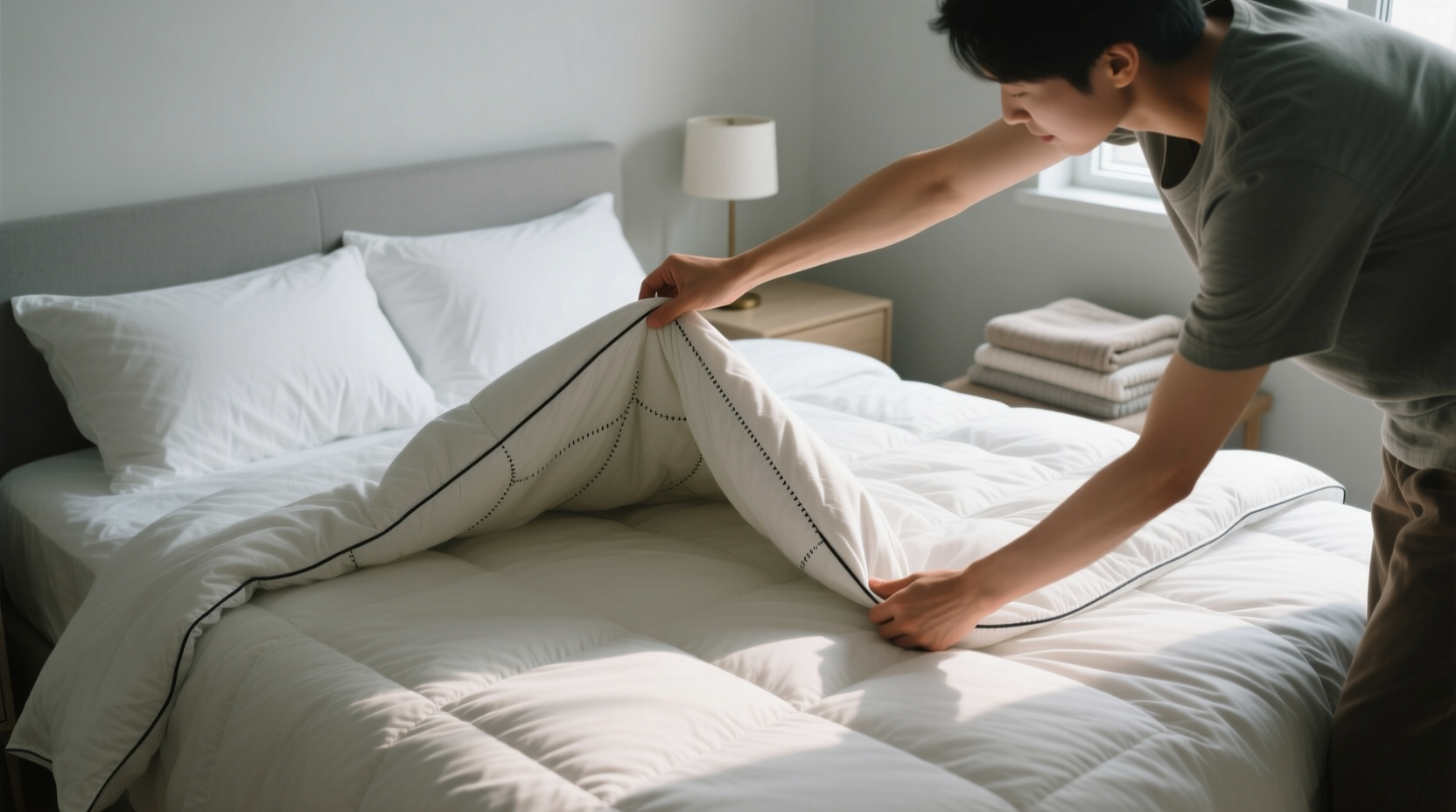 how to put on a duvet cover