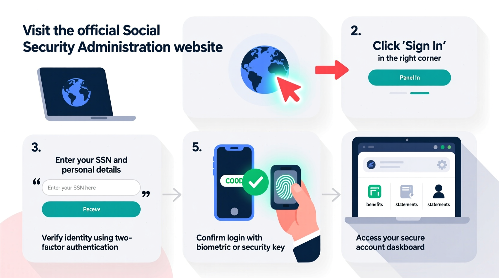 a step by step guide to securely logging into your social security account