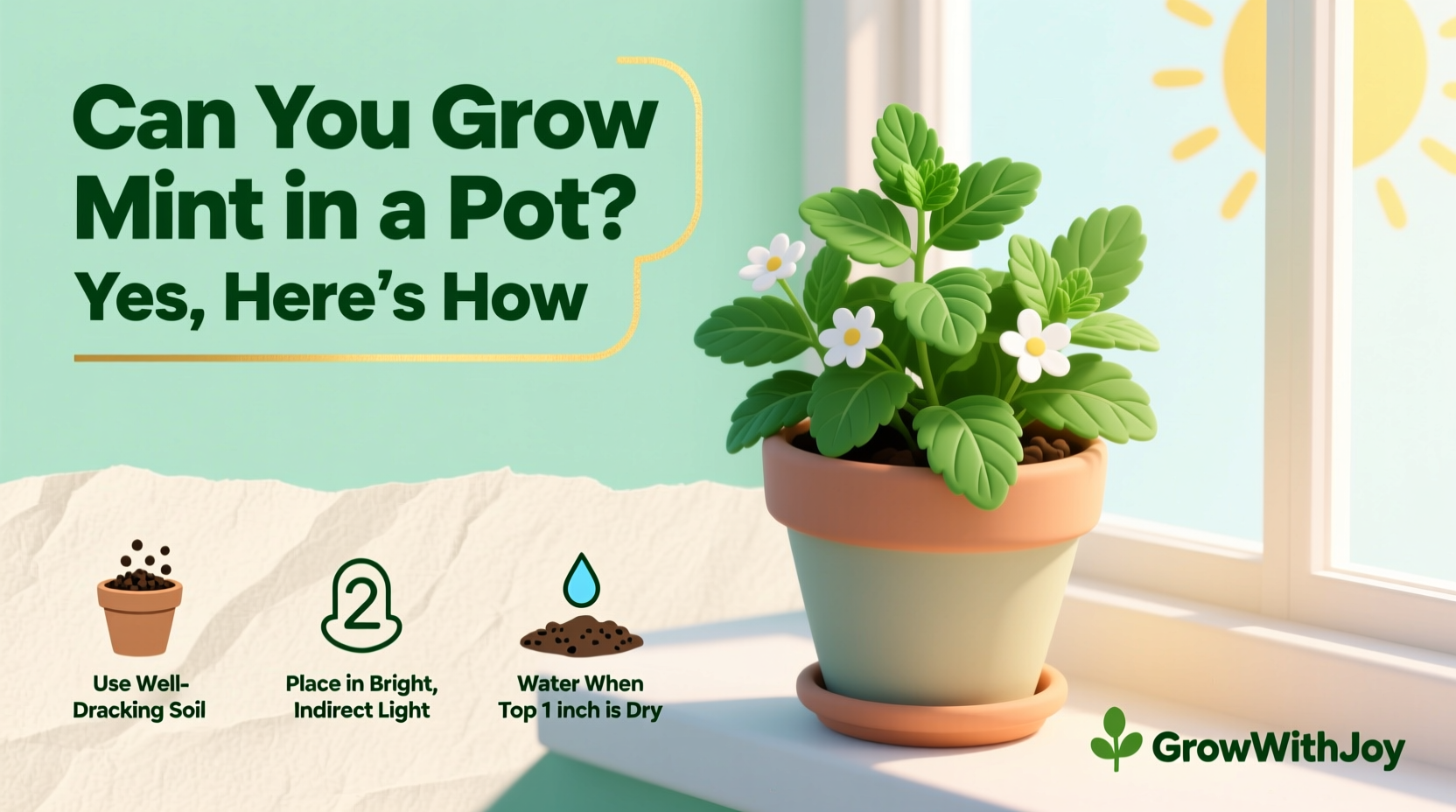 can you grow mint in a pot