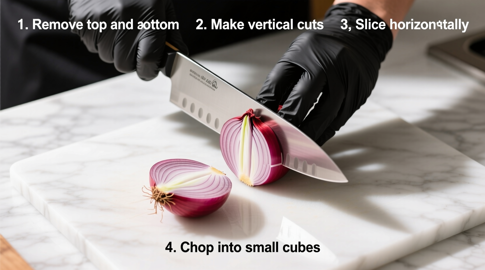 how to chop red onion