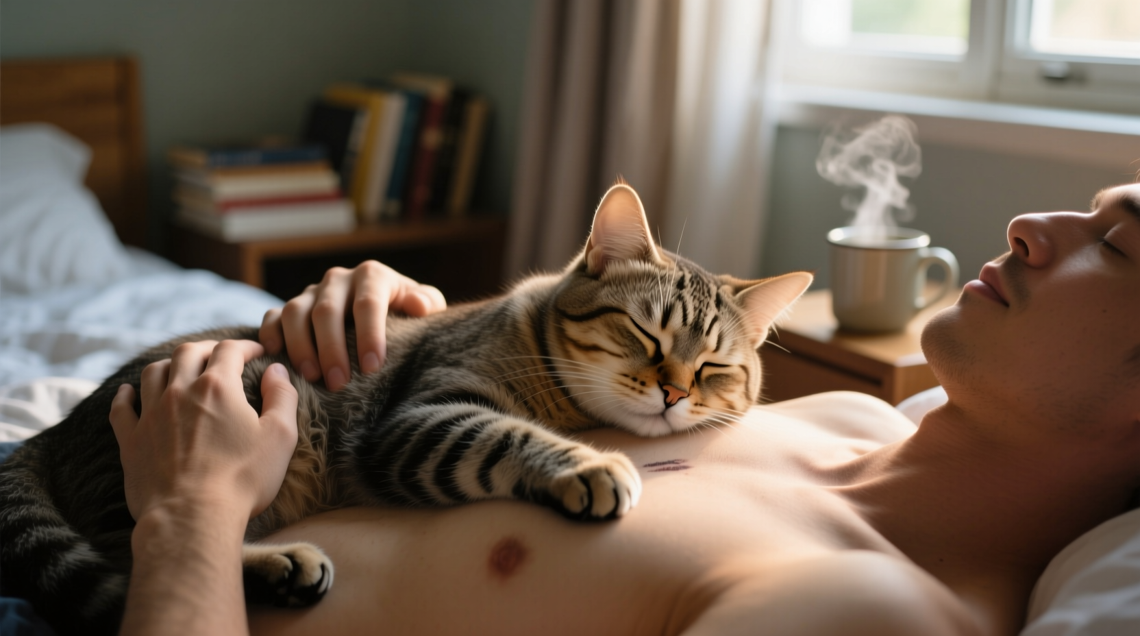 why does my cat lay on my chest reasons what it means