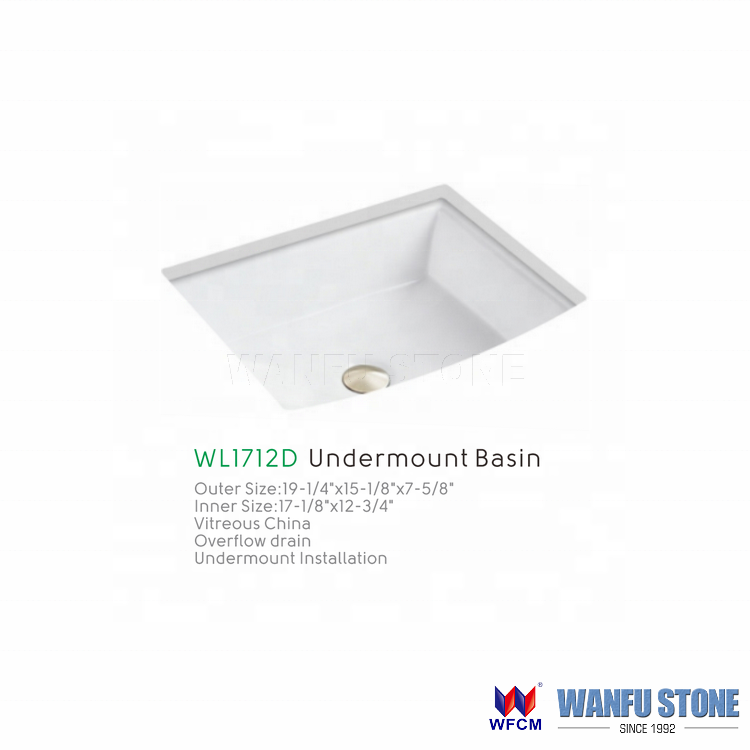 America market ADA ceramic basin 1712 size sink