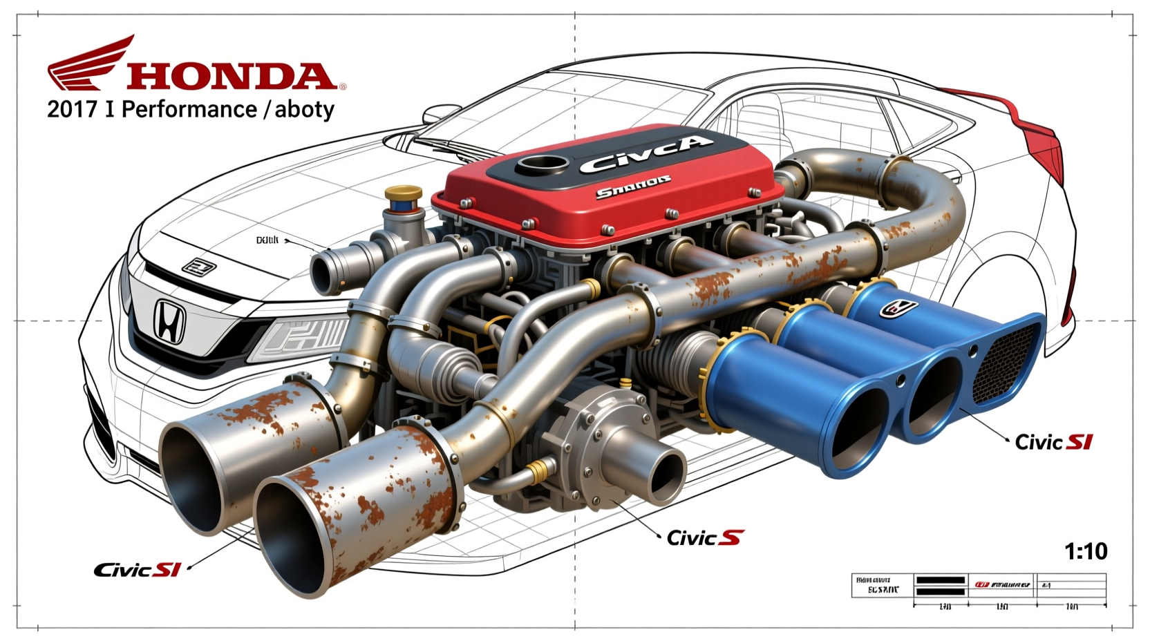 ilx 2017 vs civic si exhaust compatibility
