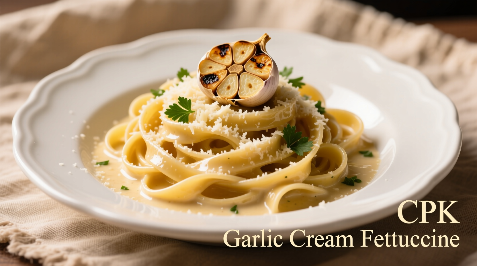cpk garlic cream fettuccine
