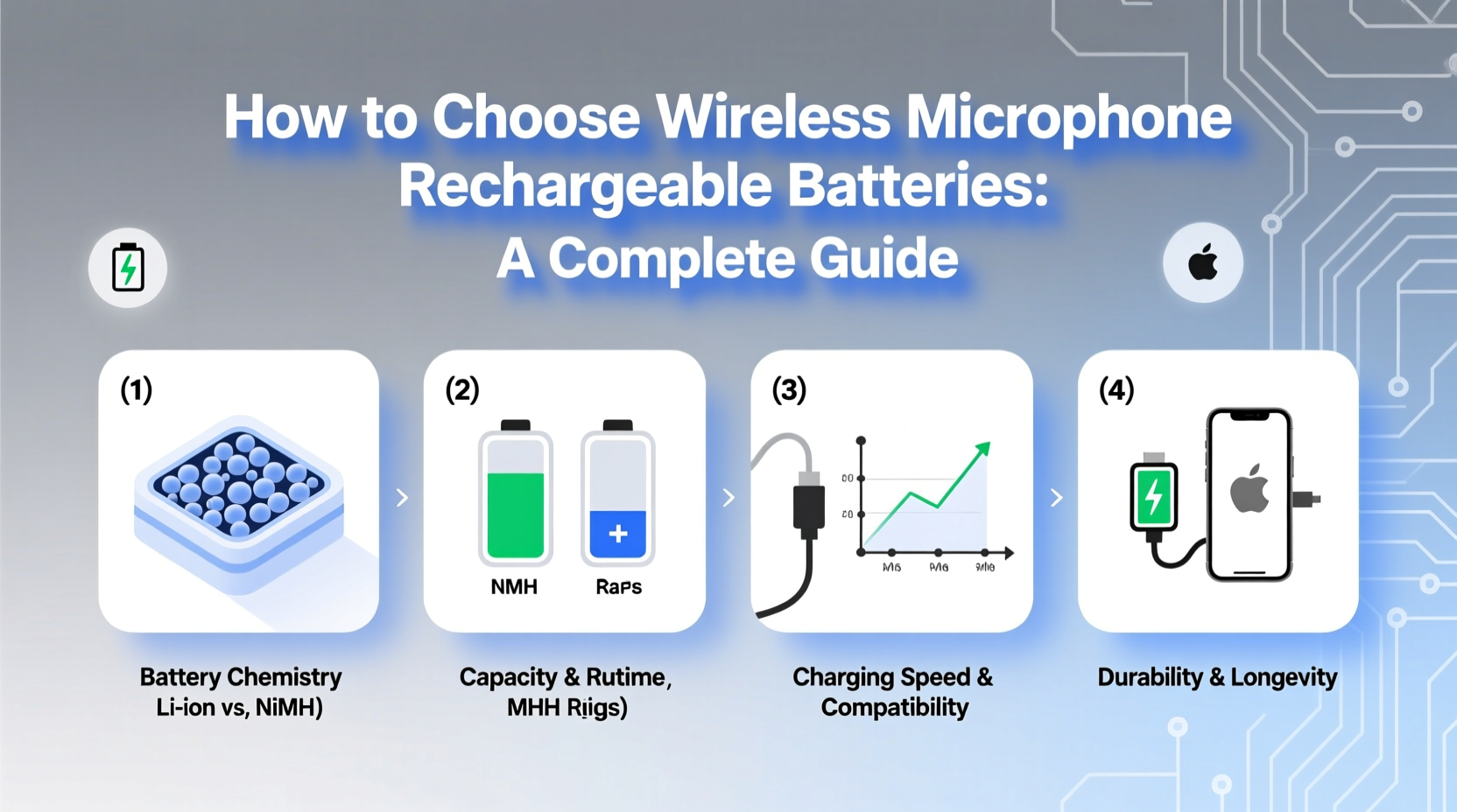 wireless microphone rechargeable batteries