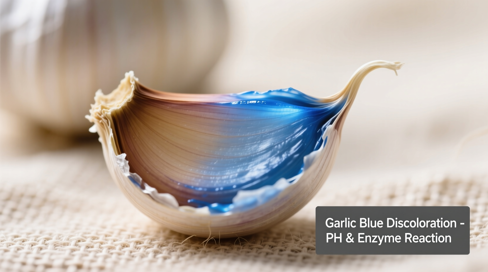 why would garlic turn blue