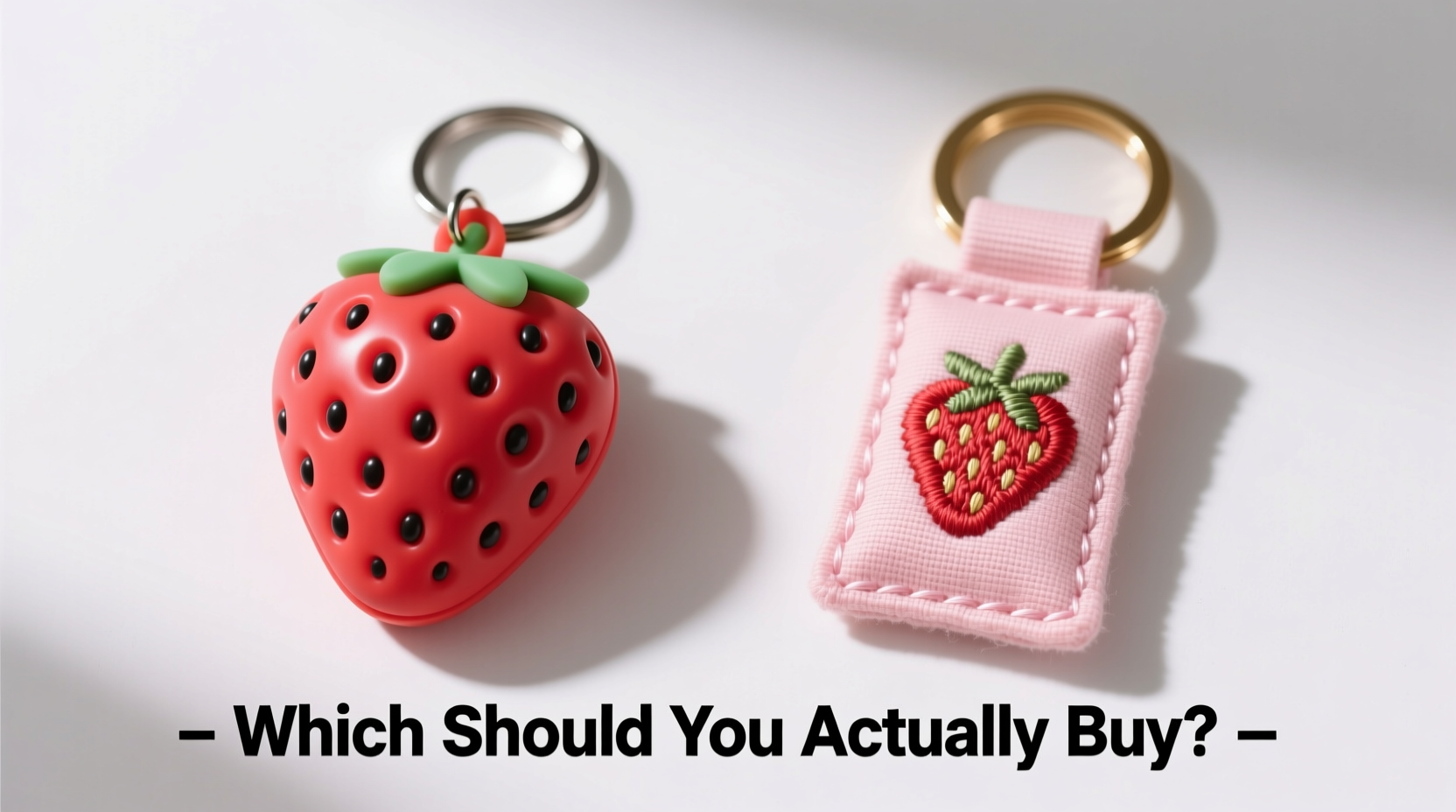 strawberry keychain vs fabric keychain which one should you actually buy