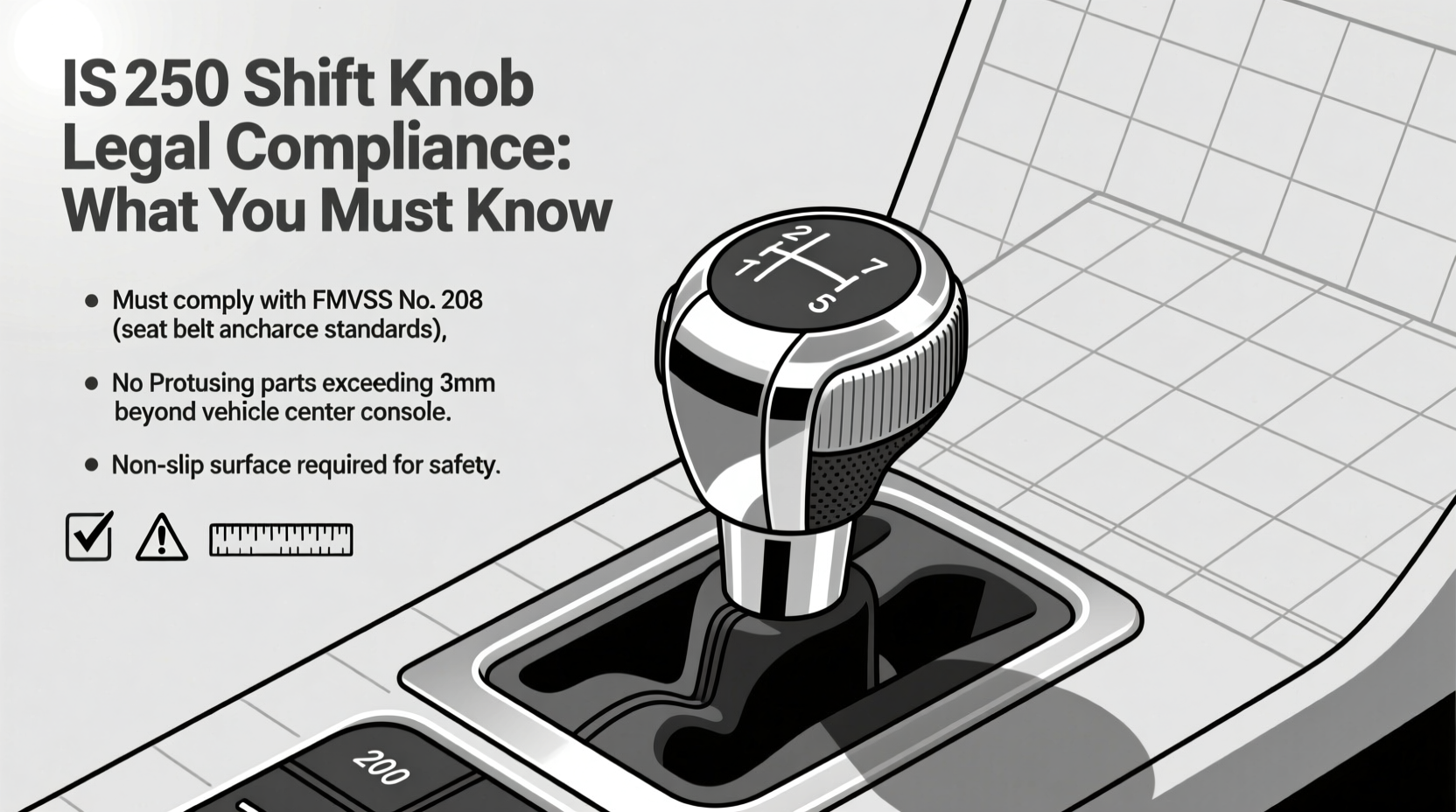 IS250 Shift Knob Legal Compliance: What You Must Know
