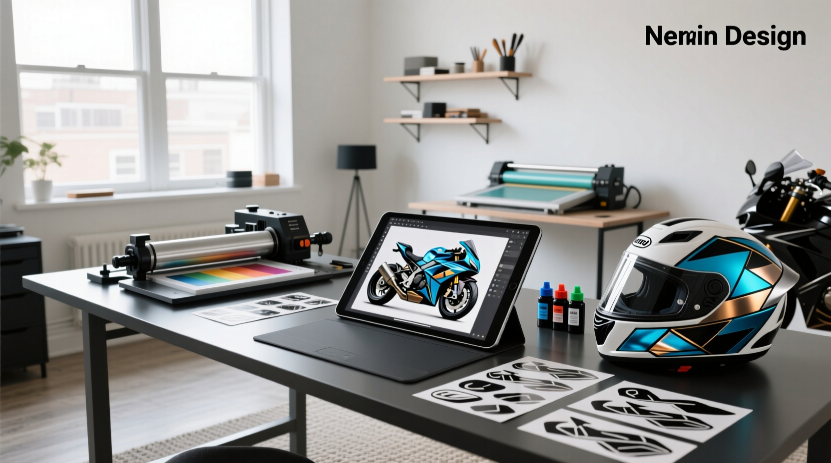 How to Make a Motorcycle Sticker Design Online for Free