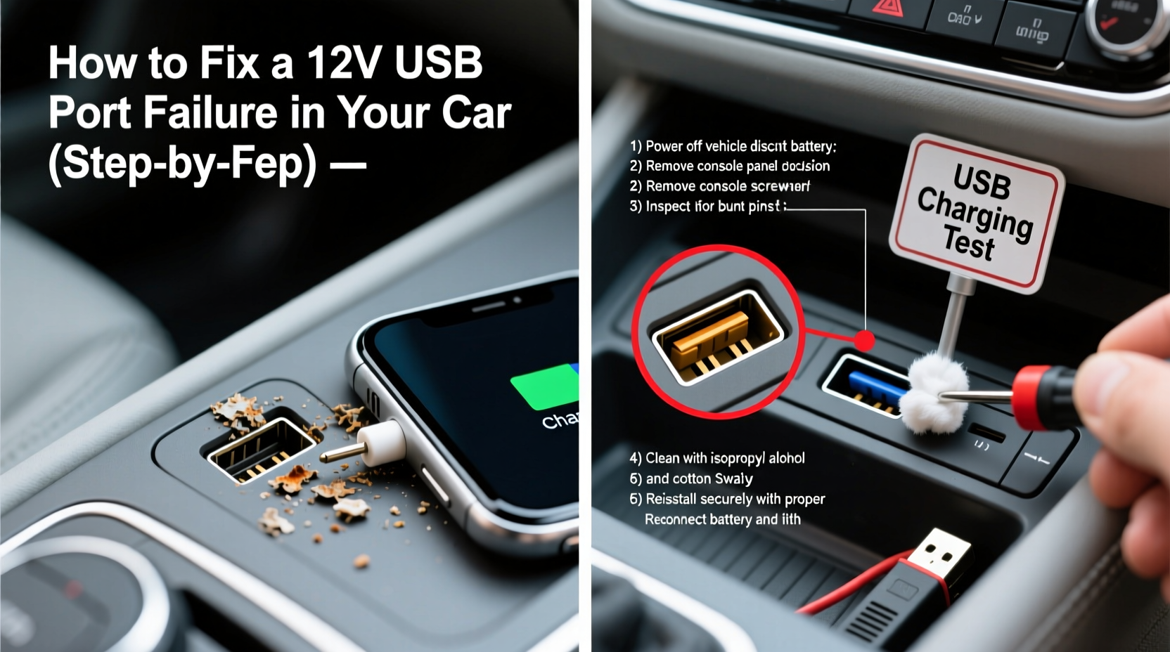How to Fix a 12V USB Port Failure in Your Car (Step-by-Step)