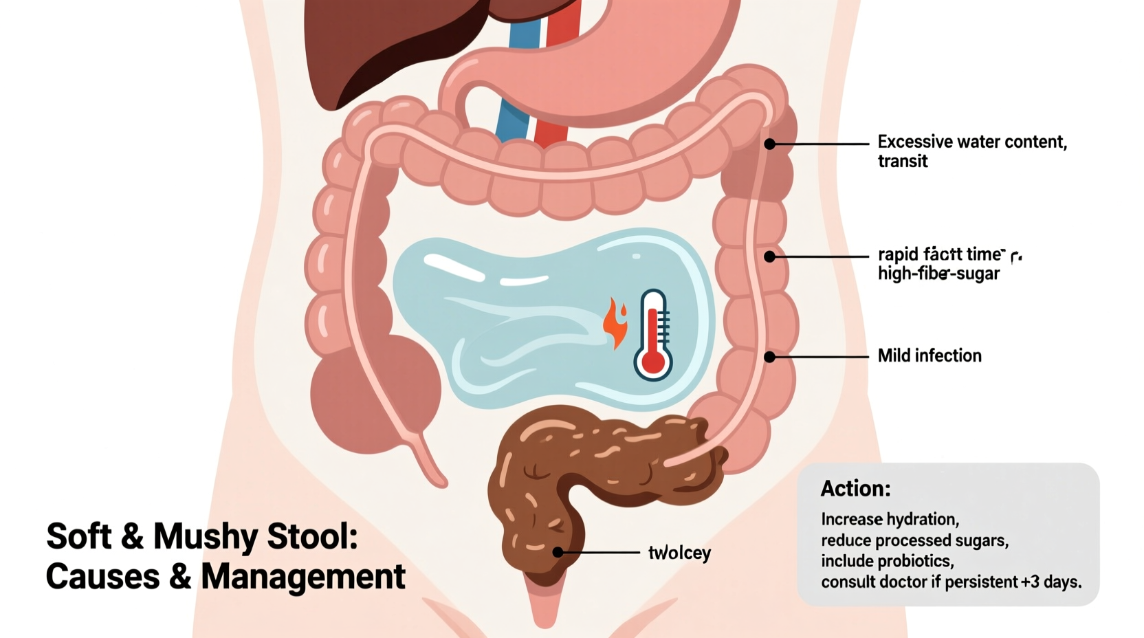why is my poop soft and mushy causes what to do
