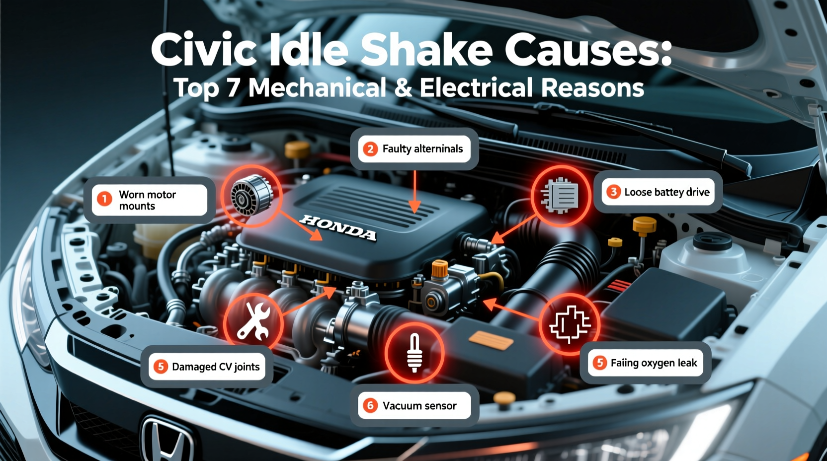 civic idle shake causes