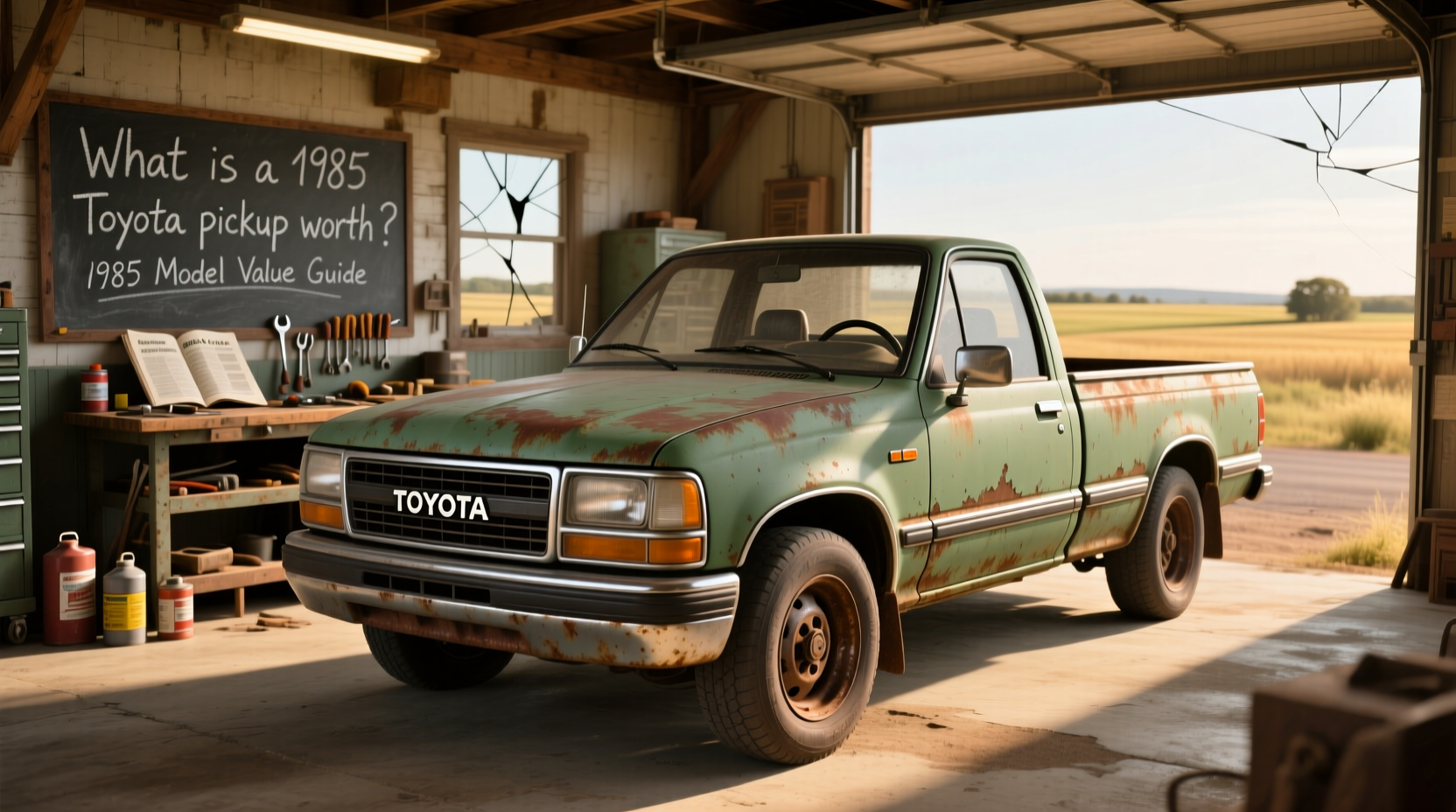 1985 Toyota SR5 pickup truck, similar to the Back to the Future movie vehicle