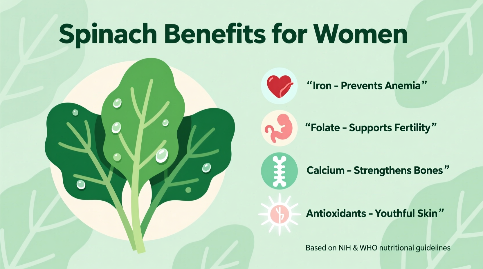 Spinach Benefits for Women: Essential Nutrients & Health Impact