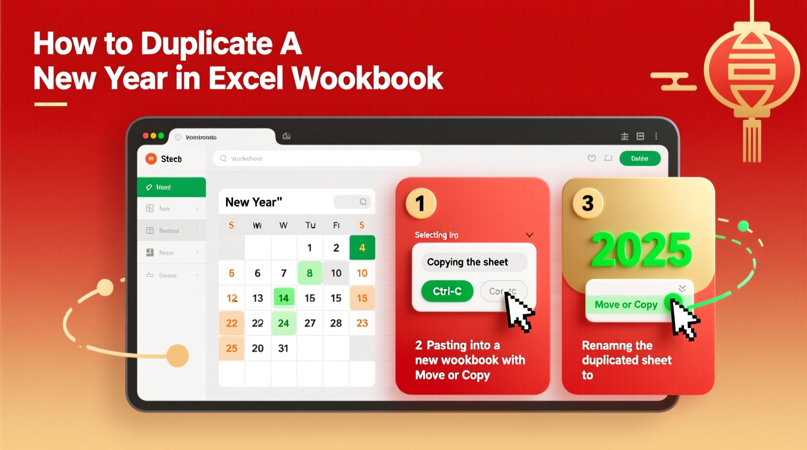 how toduplicate a new year in excel workbook
