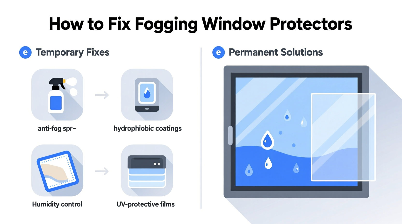 fogging window protector fix
