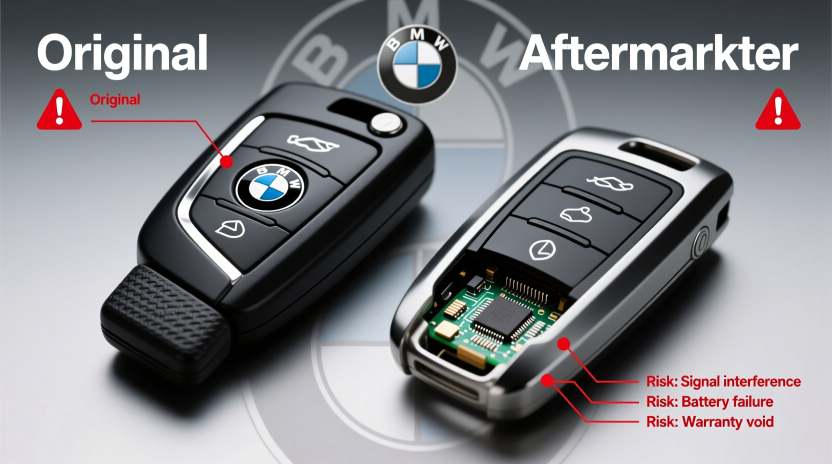 original vs aftermarket bmw key case