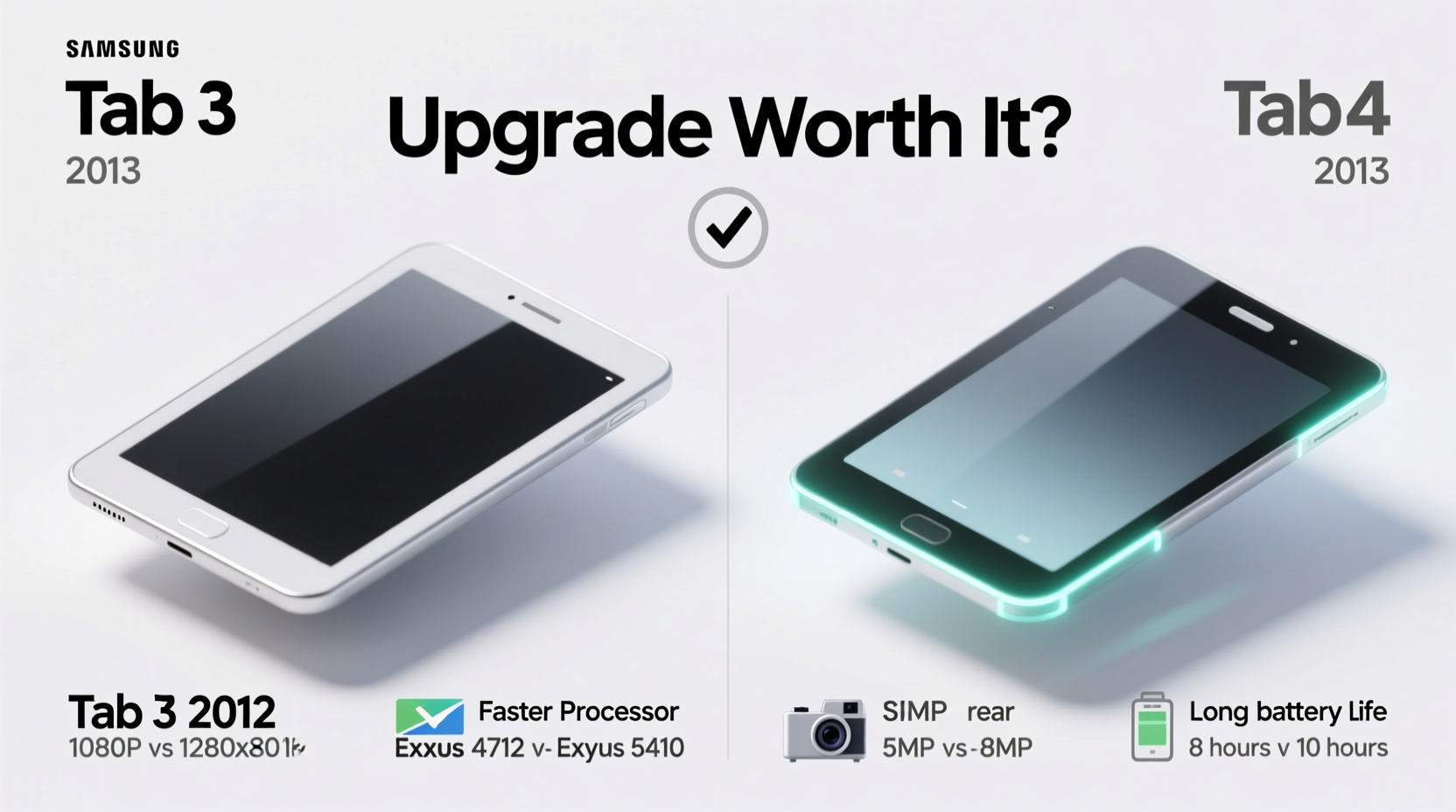 samsung galaxy tab 3 vs tab 4 is it worth upgrading or are they basically the same