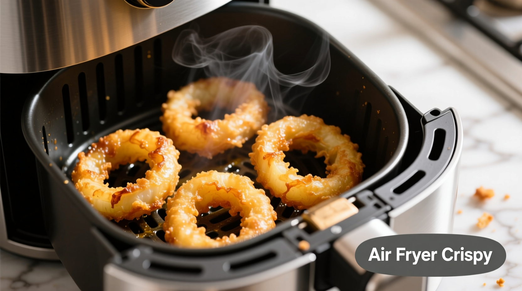 reheat onion rings in air fryer  crisp in 5 minutes