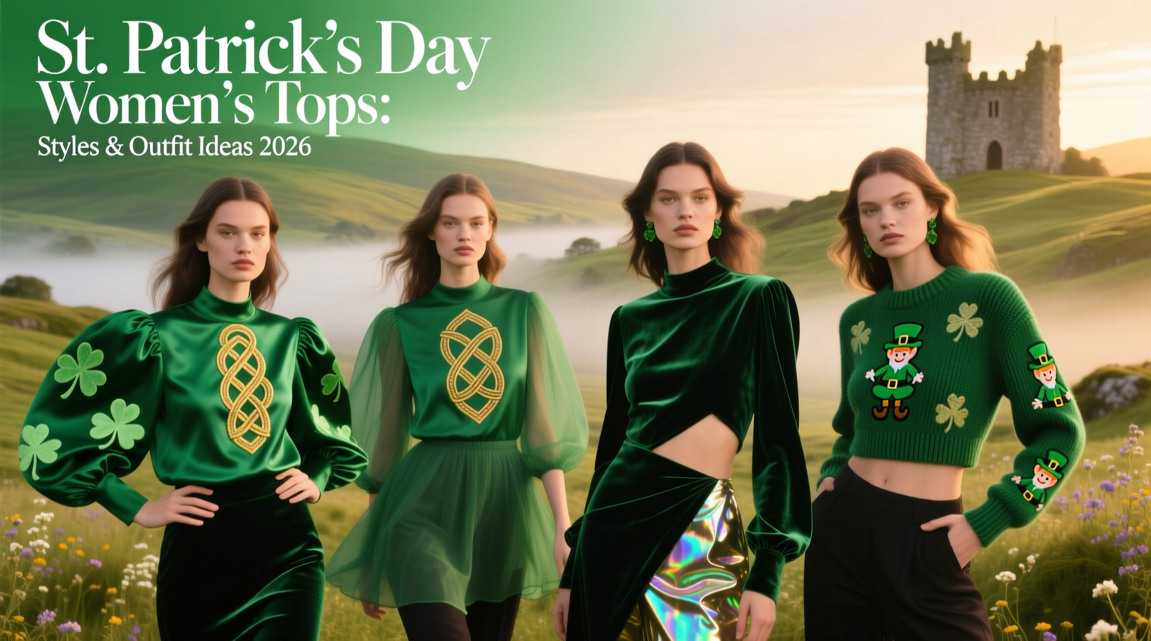 st pattys day womens tops